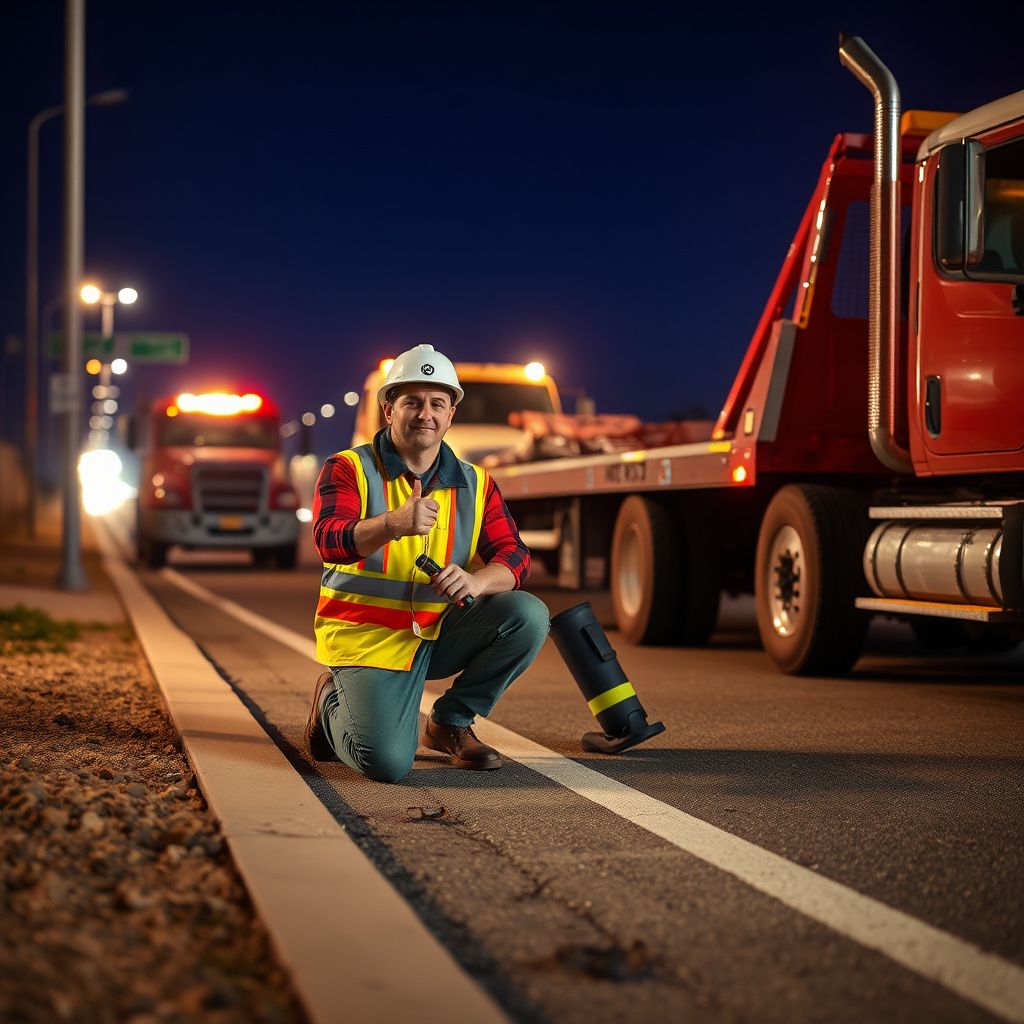 A Snappy Towing technician safely securing a vehicle onto a flatbed tow truck on a Lodi street, demonstrating professional care.