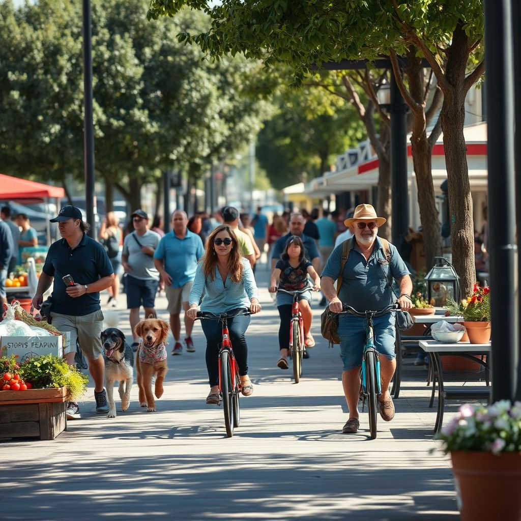 Historic brick buildings and a vibrant street scene in downtown Roseville, California, with people walking and enjoying the local shops, reflecting the city's rich heritage.